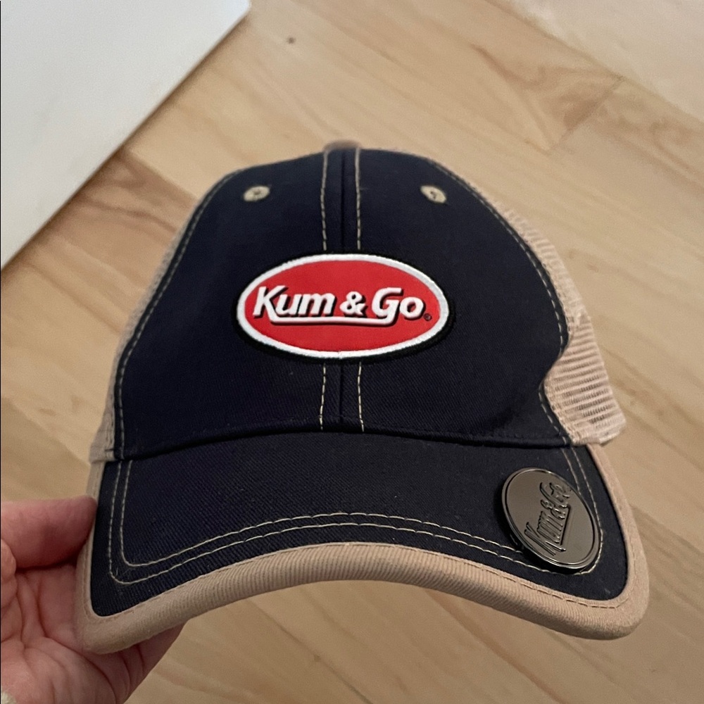 Kum & Go Navy and Tan Trucker Hat
